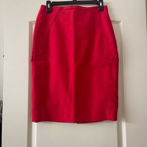 Red pencil skirt